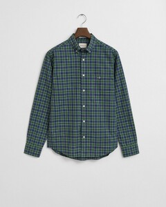 Gant Classic Poplin Check Button-Down Overhemd Forest Green