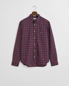 Gant Classic Poplin Check Button-Down Overhemd Plumped Red