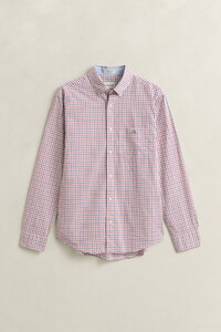 Gant Classic Poplin Check Button-Down Overhemd Rose Red