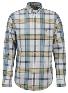 Gant Classic Poplin Check Overhemd Wit