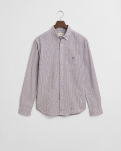 Gant Classic Poplin Micro Check Button-Down Overhemd Plumped Red