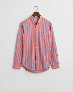 Gant Classic Poplin Stripe Button-Down Overhemd Brick Red