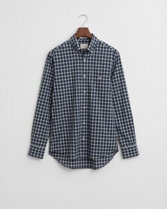 Gant Classic Poplin Tartan Check Button-Down Overhemd College Blue