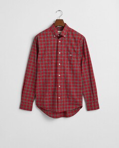 Gant Classic Poplin Tartan Check Button-Down Overhemd Ruby Red