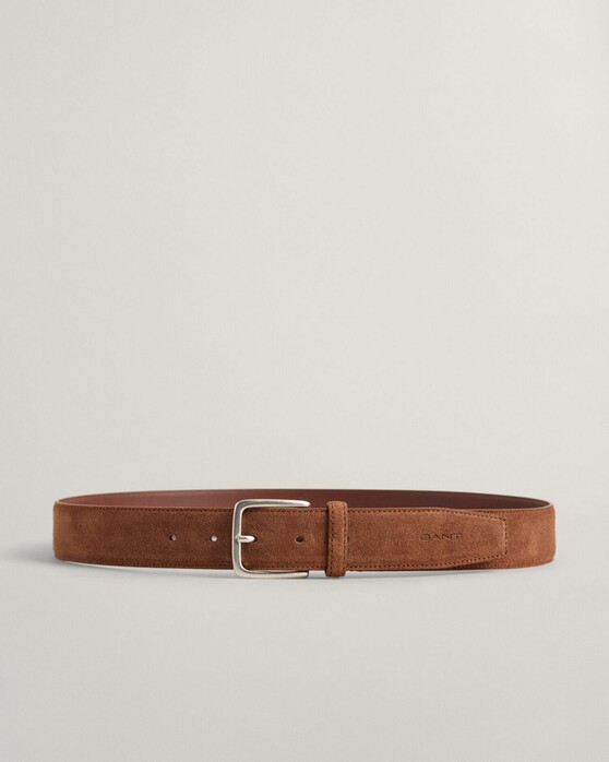 Gant Classic Suede Belt Weathered Brown