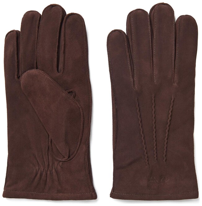 Gant Classic Suede Gloves Black Coffee