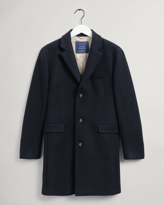 Gant Classic Wool Coat Evening Blue