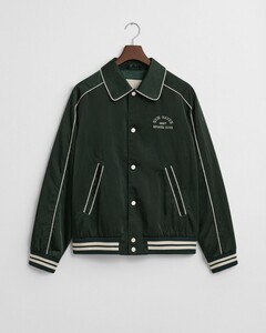 Gant Club Varsity Jacket Tartan Green