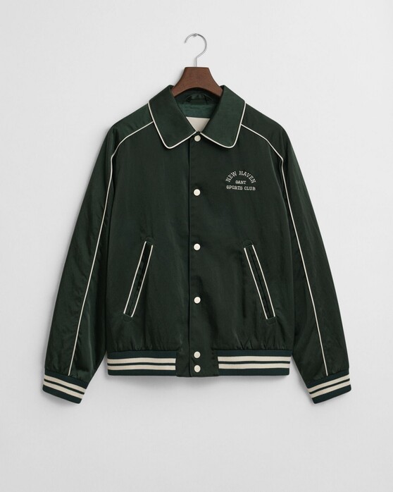 Gant Club Varsity Jacket Tartan Green