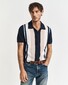 Gant Color Blocked Premium Cotton Short Sleeve Polo Avond Blauw