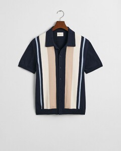 Gant Color Blocked Premium Cotton Short Sleeve Polo Avond Blauw