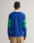 Gant Color Blocked Twill Collar Long Sleeve Rugger Pullover College Blue