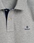 Gant Contrast Collar Piqué Polo Grijs Melange