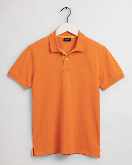 Gant Contrast Collar Piqué Polo Russet Orange