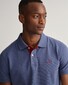 Gant Contrast Collar Pique Poloshirt Dark Jeansblue Melange