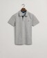 Gant Contrast Collar Pique Poloshirt Grey Melange