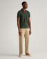 Gant Contrast Collar Pique Poloshirt Storm Green