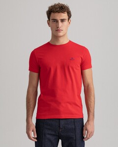 Gant Contrast Logo Short Sleeve T-Shirt Bright Red