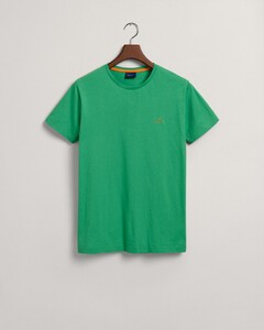 Gant Contrast Logo Short Sleeve T-Shirt Midden Groen