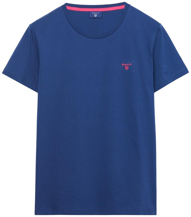Gant Contrast Logo T-Shirt Dark Evening Blue