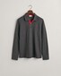 Gant Contrast Piqué Long Sleeve Rugger Pullover Anthracite Melange