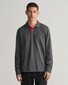 Gant Contrast Piqué Long Sleeve Rugger Pullover Anthracite Melange