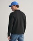 Gant Contrast Piqué Long Sleeve Rugger Pullover Black