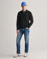 Gant Contrast Piqué Long Sleeve Rugger Pullover Black