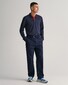 Gant Contrast Piqué Long Sleeve Rugger Pullover Evening Blue