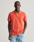 Gant Contrast Piqué Short Sleeve Subtle Stretch Polo Burnt Orange