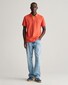 Gant Contrast Piqué Short Sleeve Subtle Stretch Polo Burnt Orange