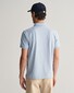 Gant Contrast Piqué Short Sleeve Subtle Stretch Polo Dove Blue