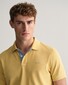 Gant Contrast Piqué Short Sleeve Subtle Stretch Polo Dusty Yellow