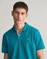 Gant Contrast Piqué Short Sleeve Subtle Stretch Polo Ocean Turquoise