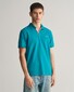 Gant Contrast Piqué Short Sleeve Subtle Stretch Polo Ocean Turquoise