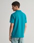 Gant Contrast Piqué Short Sleeve Subtle Stretch Polo Ocean Turquoise