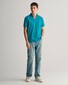 Gant Contrast Piqué Short Sleeve Subtle Stretch Polo Ocean Turquoise