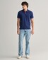 Gant Contrast Piqué Short Sleeve Subtle Stretch Polo Persian Blue