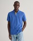 Gant Contrast Piqué Short Sleeve Subtle Stretch Polo Rich Blue