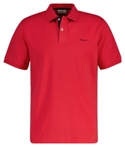 Gant Contrast Piqué Short Sleeve Subtle Stretch Polo Rose Red