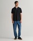 Gant Contrast Piqué Short Sleeve Subtle Stretch Poloshirt Black