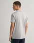 Gant Contrast Piqué Short Sleeve Subtle Stretch Poloshirt Grey Melange