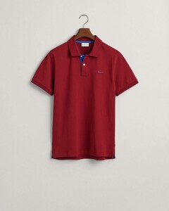 Gant Contrast Piqué Short Sleeve Subtle Stretch Poloshirt Plumped Red
