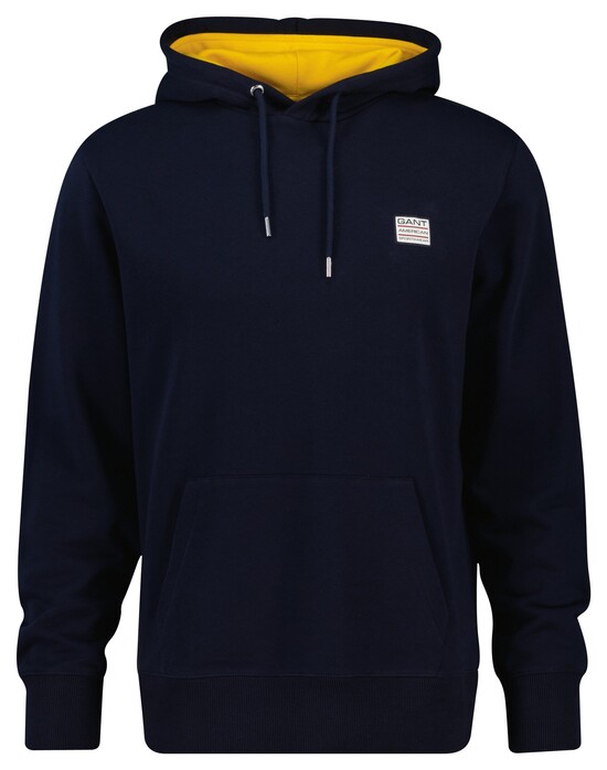 Gant Contrast Sweat Hoodie Trui Avond Blauw