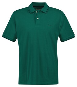 Gant Contrast Tipping Short Sleeve Piqué Polo Deep Forest Green