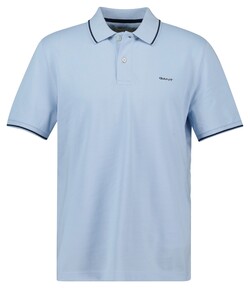 Gant Contrast Tipping Short Sleeve Piqué Polo Fresh Blue