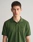 Gant Contrast Tipping Short Sleeve Piqué Poloshirt Pine Green