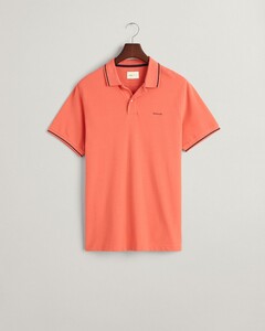 Gant Contrast Tipping Short Sleeve Piqué Poloshirt Sunset Pink