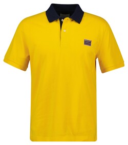 Gant Contrasting Color Organic Cotton Blend Polo Narcis Geel