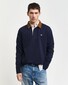 Gant Corduroy Collar Heavy Rugger Pullover Evening Blue